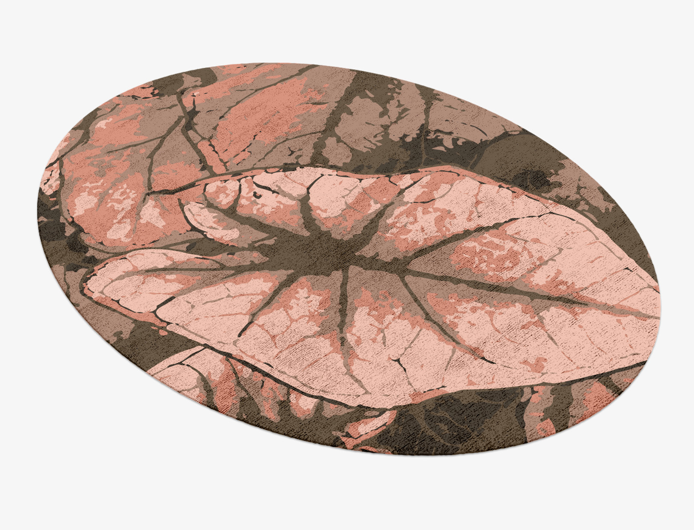 Leaf Floral Oval Hand Knotted Bamboo Silk Custom Rug by Rug Artisan
