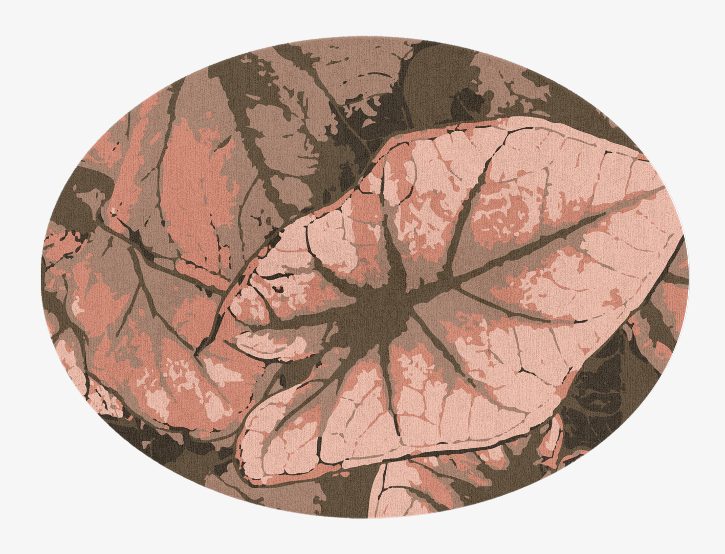 Leaf Floral Oval Hand Knotted Tibetan Wool Custom Rug by Rug Artisan