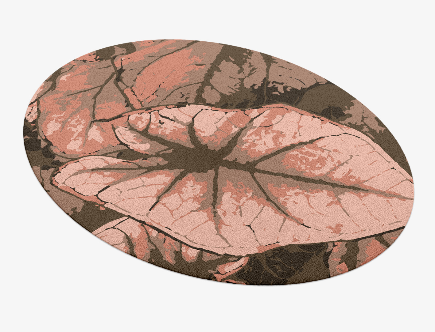 Leaf Floral Oval Hand Knotted Tibetan Wool Custom Rug by Rug Artisan