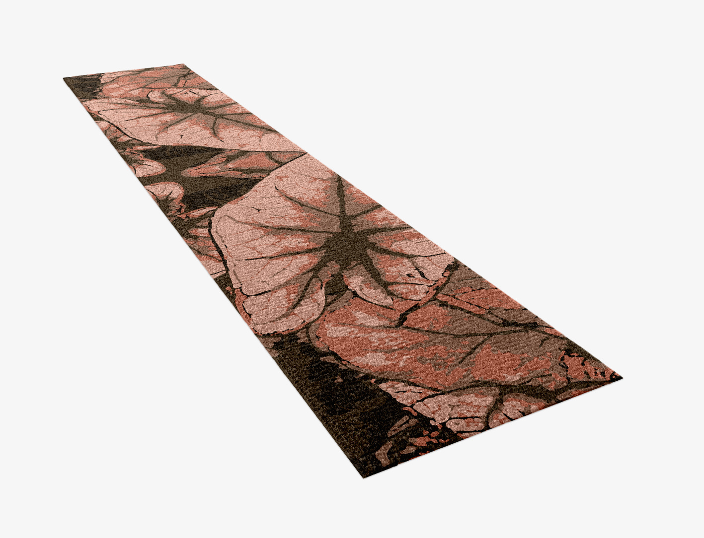 Leaf Floral Runner Hand Knotted Tibetan Wool Custom Rug by Rug Artisan