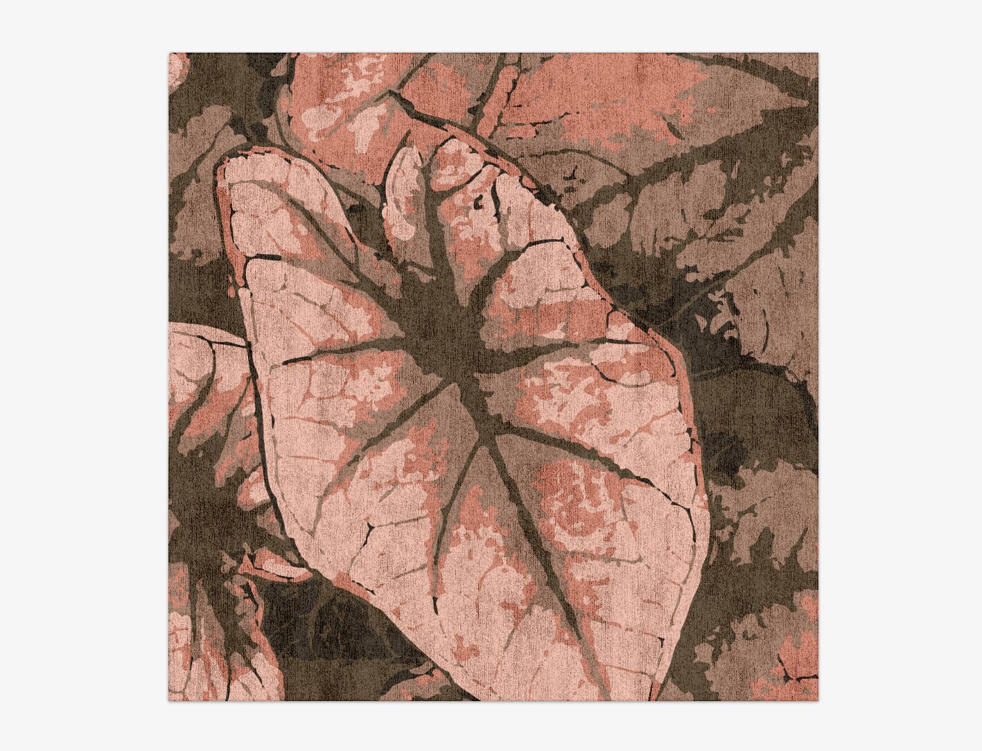 Leaf Floral Square Hand Knotted Bamboo Silk Custom Rug by Rug Artisan