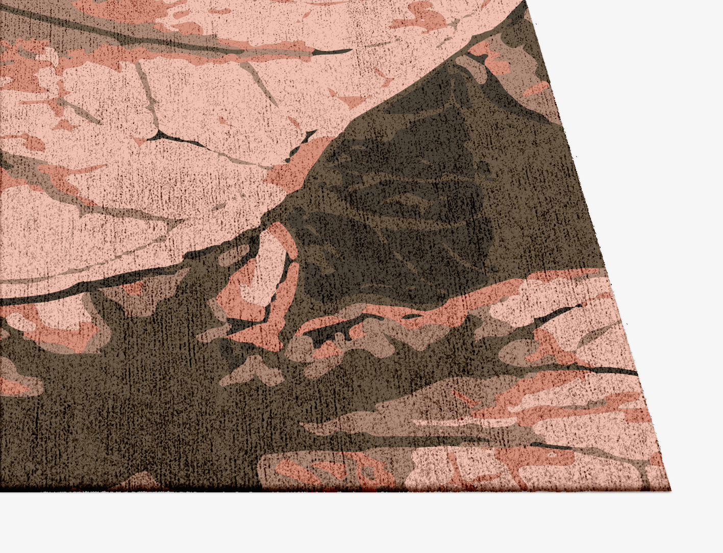 Leaf Floral Square Hand Knotted Bamboo Silk Custom Rug by Rug Artisan