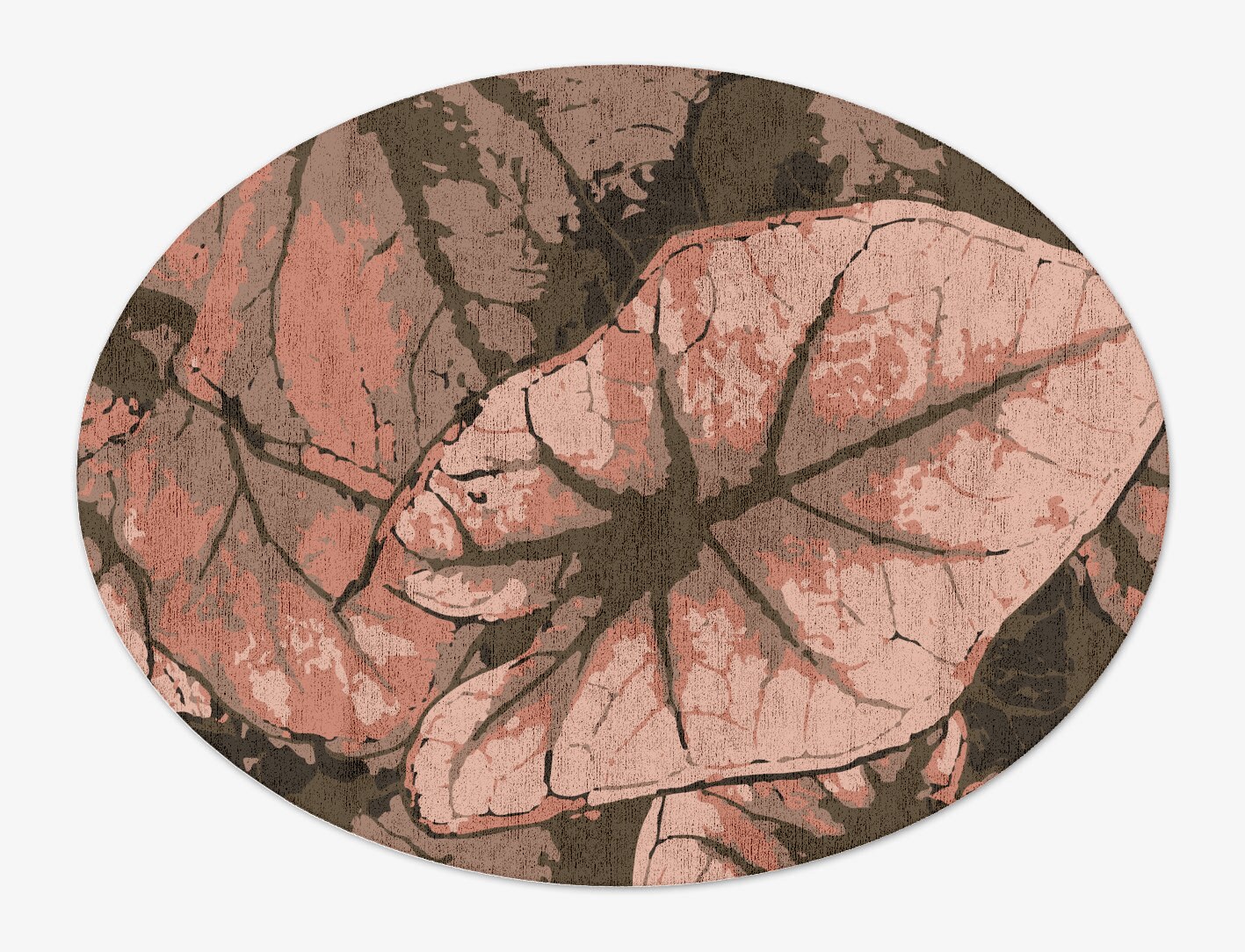 Leaf Floral Oval Hand Tufted Bamboo Silk Custom Rug by Rug Artisan