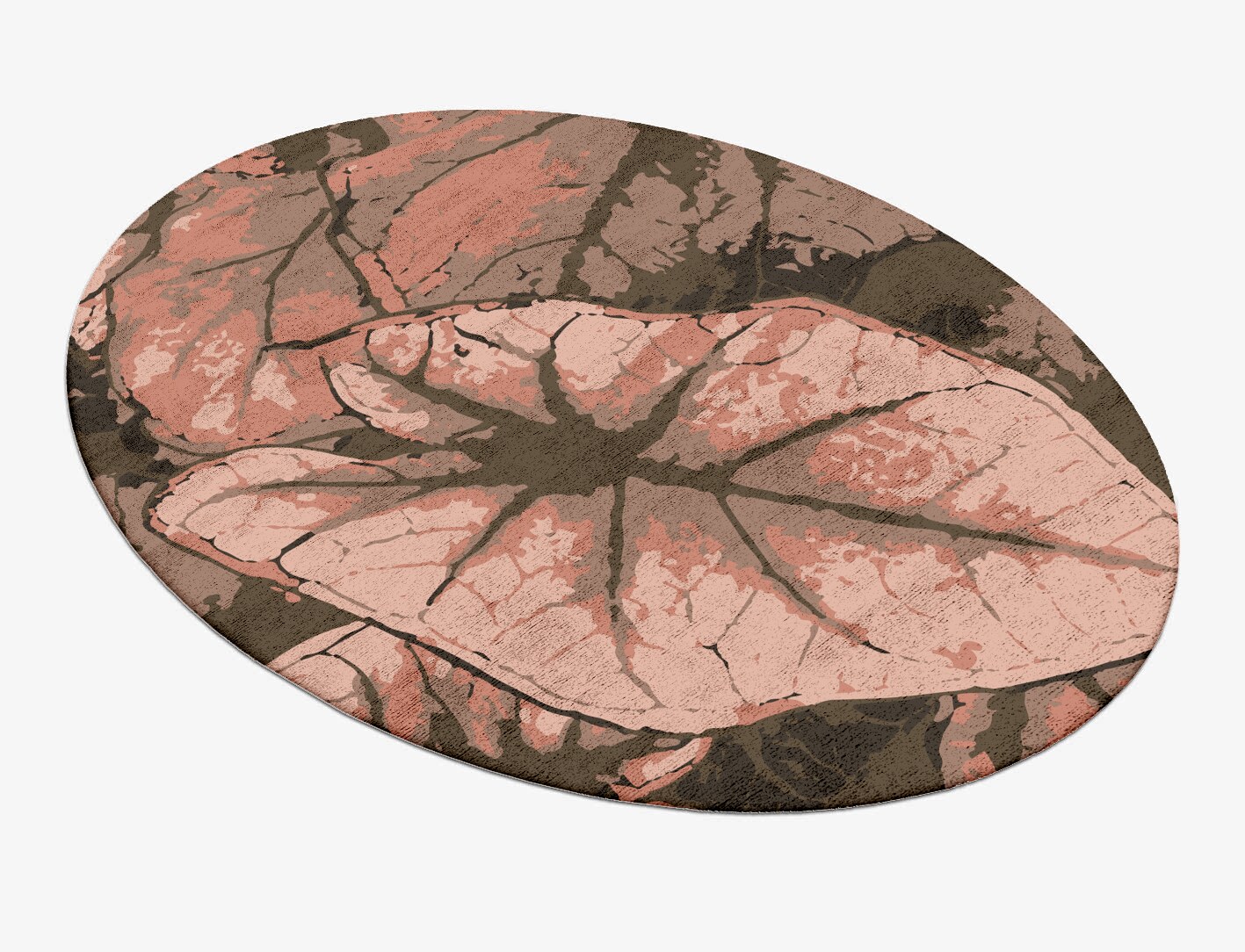Leaf Floral Oval Hand Tufted Bamboo Silk Custom Rug by Rug Artisan