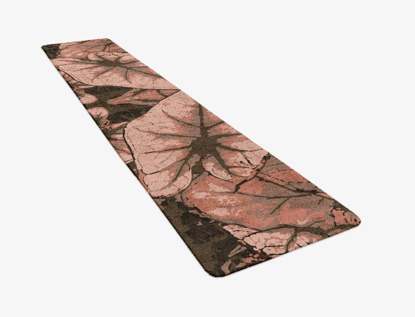 Leaf Floral Runner Hand Tufted Bamboo Silk Custom Rug by Rug Artisan