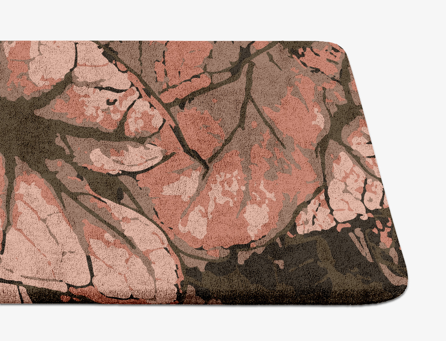 Leaf Floral Runner Hand Tufted Bamboo Silk Custom Rug by Rug Artisan