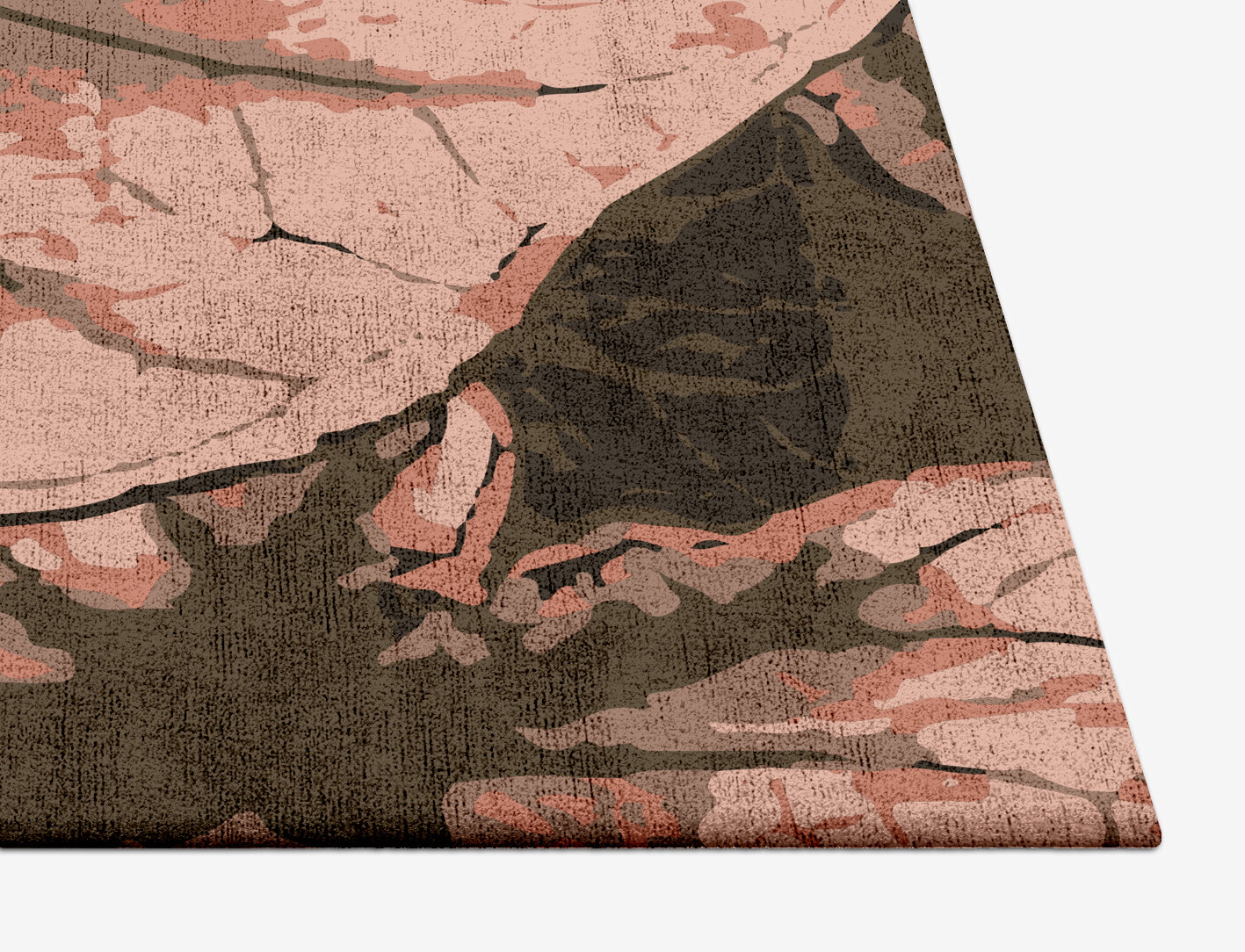 Leaf Floral Square Hand Tufted Bamboo Silk Custom Rug by Rug Artisan