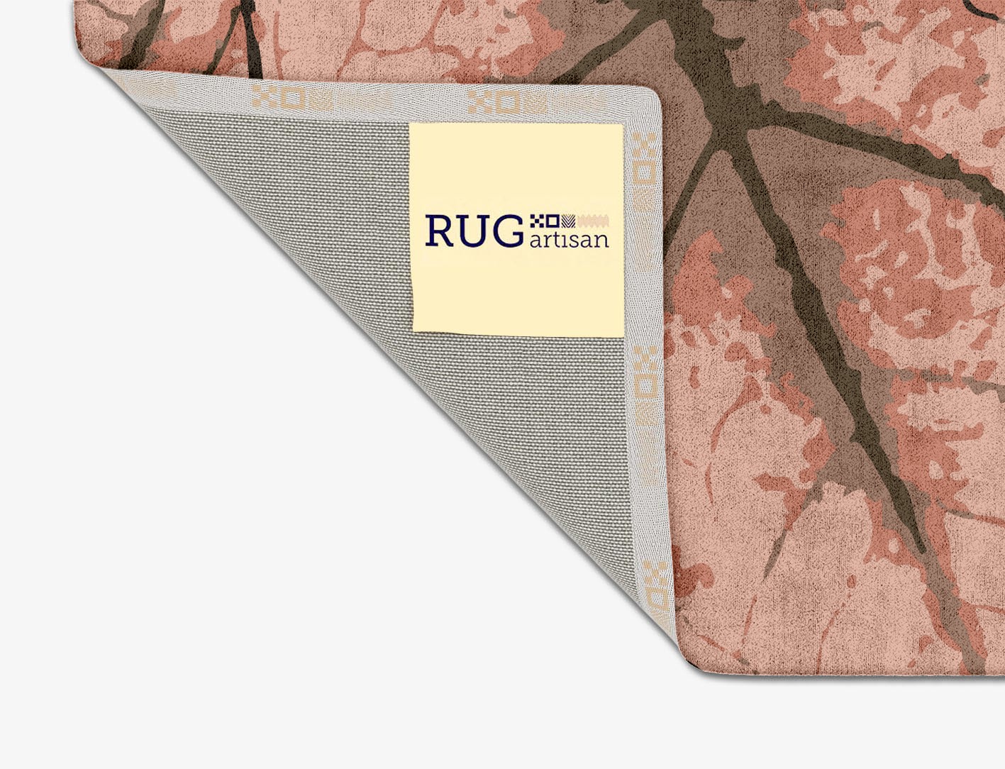 Leaf Floral Square Hand Tufted Bamboo Silk Custom Rug by Rug Artisan