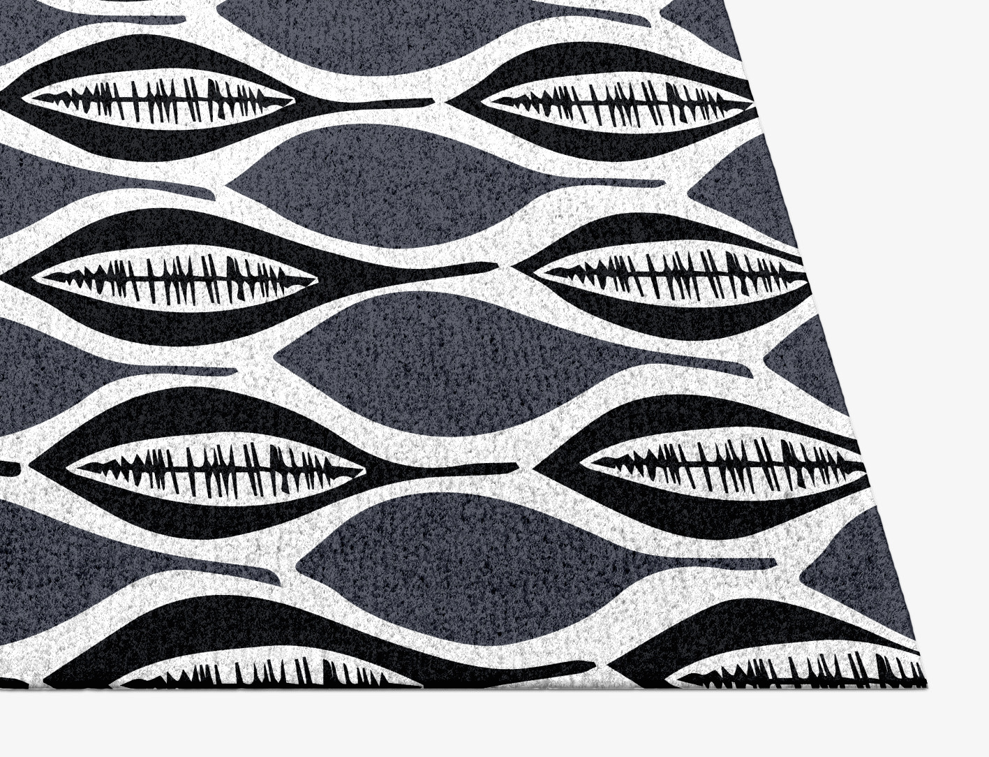 Leafwork Monochrome Rectangle Hand Knotted Tibetan Wool Custom Rug by Rug Artisan