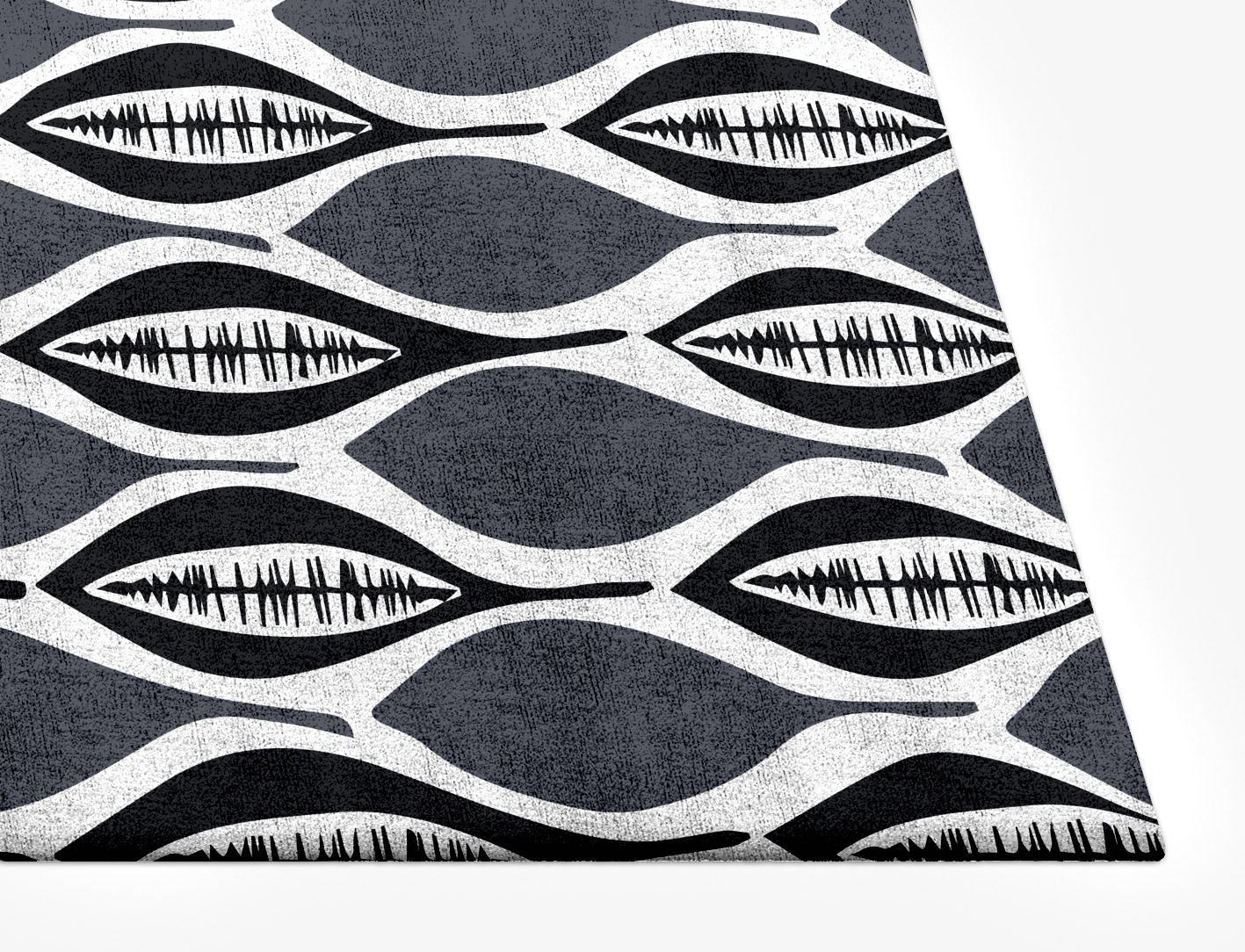 Leafwork Monochrome Rectangle Hand Tufted Bamboo Silk Custom Rug by Rug Artisan