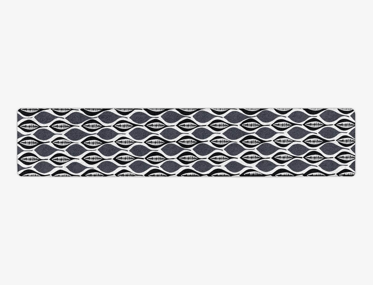 Leafwork Monochrome Runner Hand Tufted Pure Wool Custom Rug by Rug Artisan