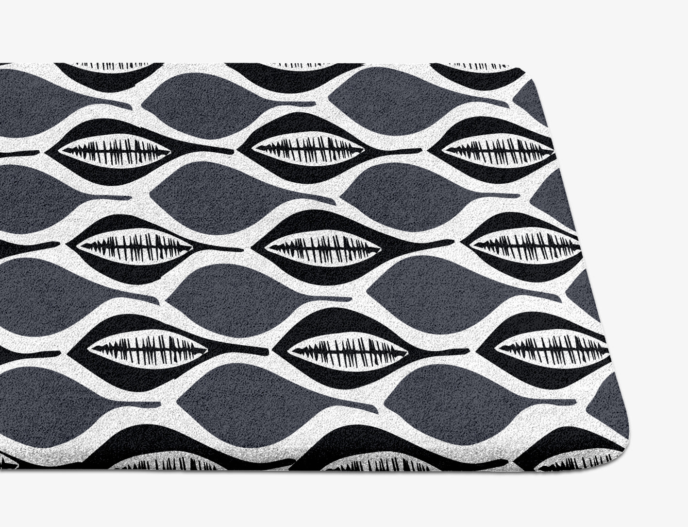 Leafwork Monochrome Runner Hand Tufted Pure Wool Custom Rug by Rug Artisan