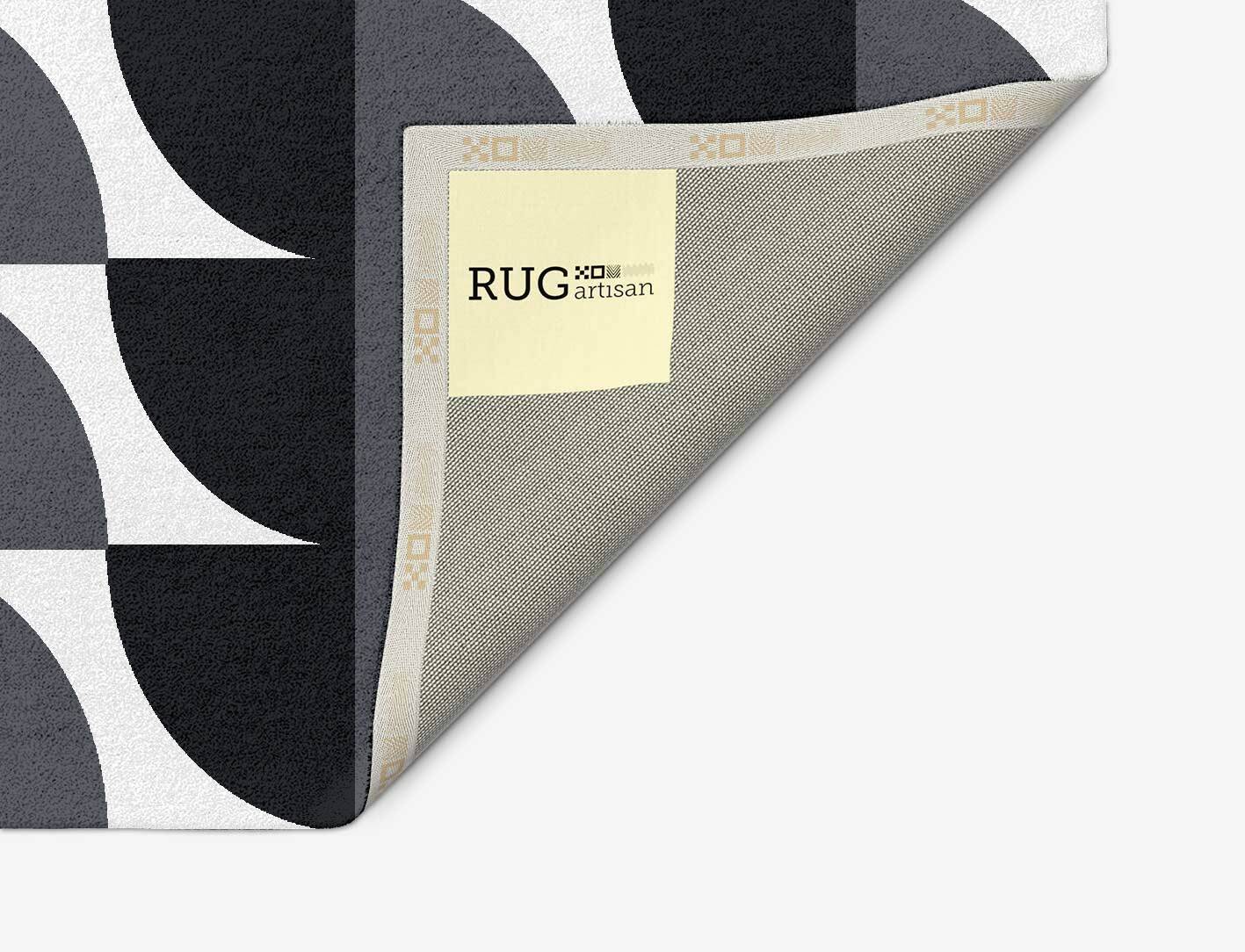 Leafy Grey Monochrome Arch Hand Tufted Pure Wool Custom Rug by Rug Artisan