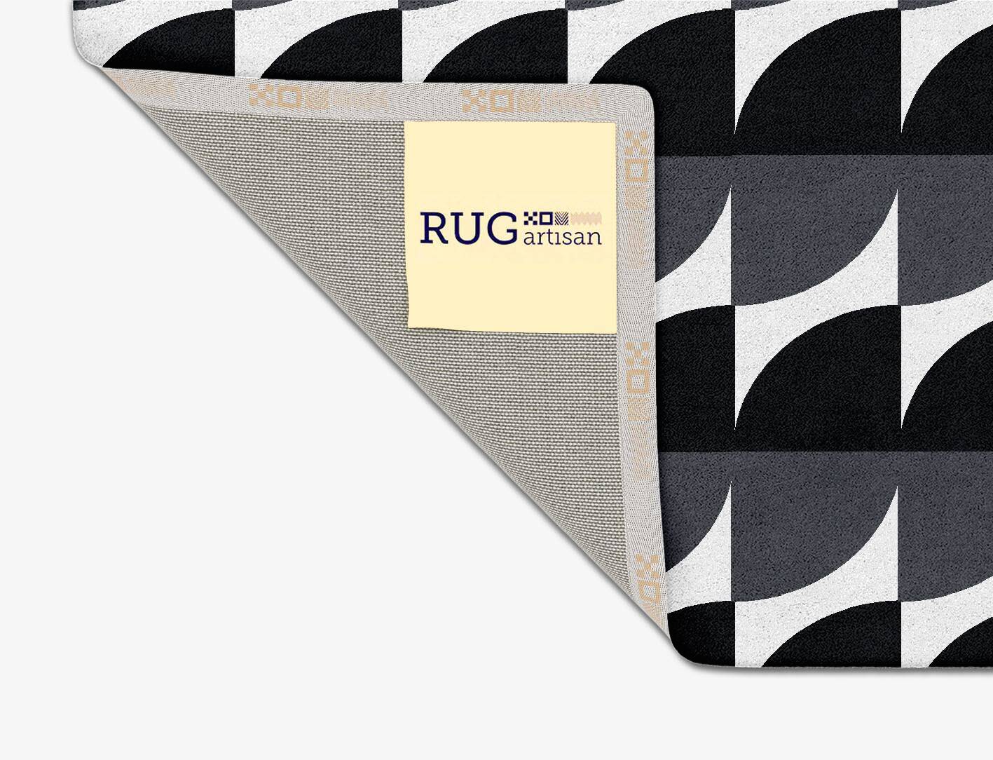 Leafy Grey Monochrome Square Hand Tufted Pure Wool Custom Rug by Rug Artisan