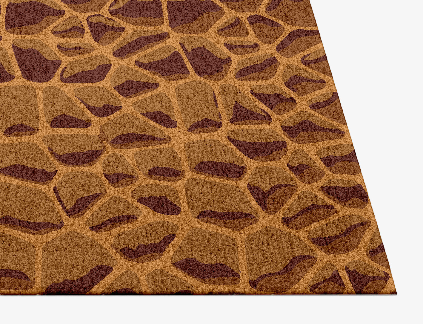 Leathered Geometric Rectangle Hand Knotted Tibetan Wool Custom Rug by Rug Artisan