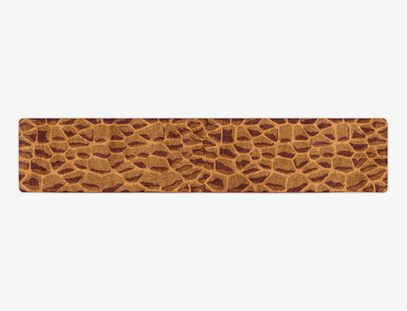 Leathered Geometric Runner Hand Tufted Bamboo Silk Custom Rug by Rug Artisan