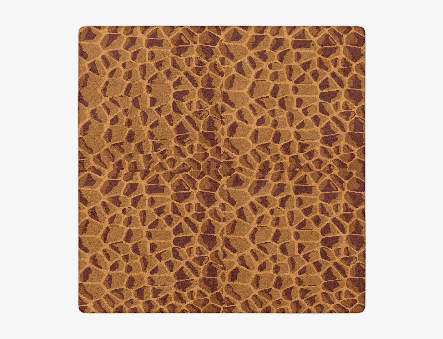 Leathered Geometric Square Hand Tufted Pure Wool Custom Rug by Rug Artisan