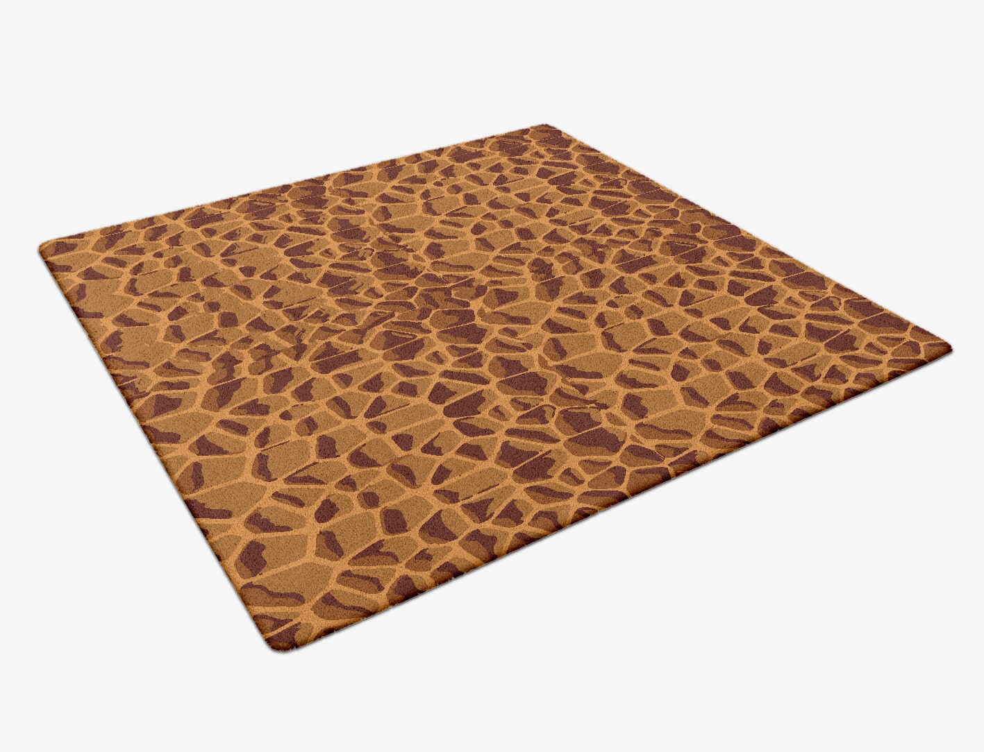 Leathered Geometric Square Hand Tufted Pure Wool Custom Rug by Rug Artisan