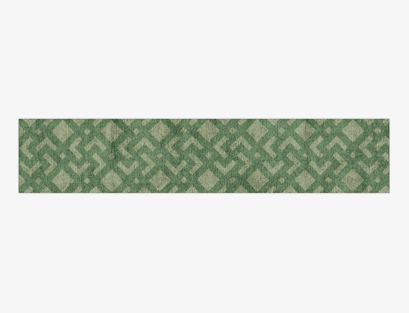 Lennox Modern Geometrics Runner Hand Knotted Bamboo Silk Custom Rug by Rug Artisan