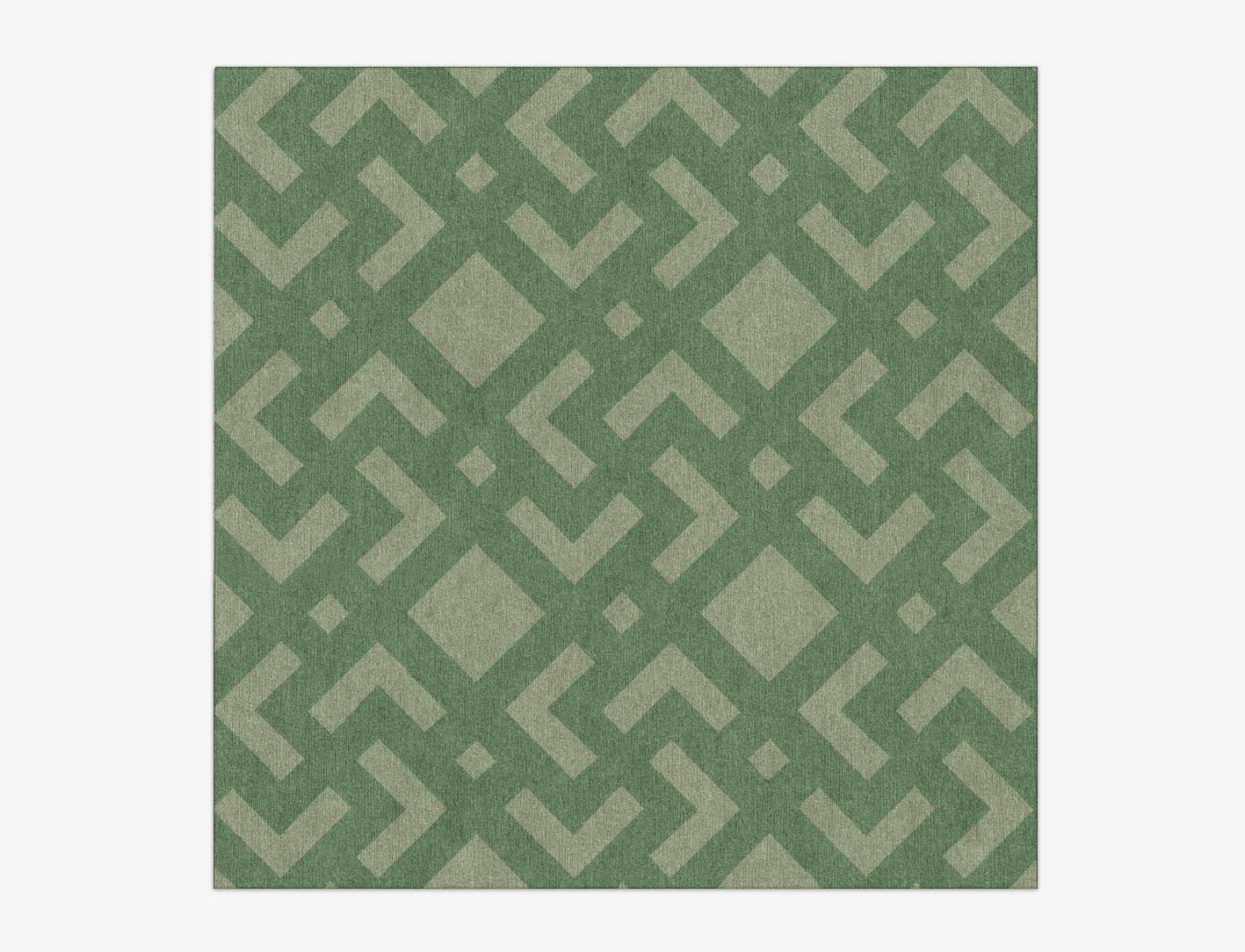 Lennox Modern Geometrics Square Hand Knotted Tibetan Wool Custom Rug by Rug Artisan