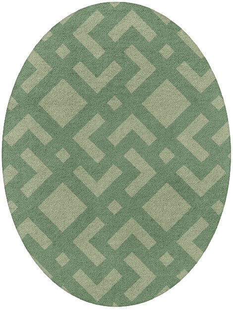 Lennox Modern Geometrics Oval Hand Tufted Pure Wool Custom Rug by Rug Artisan