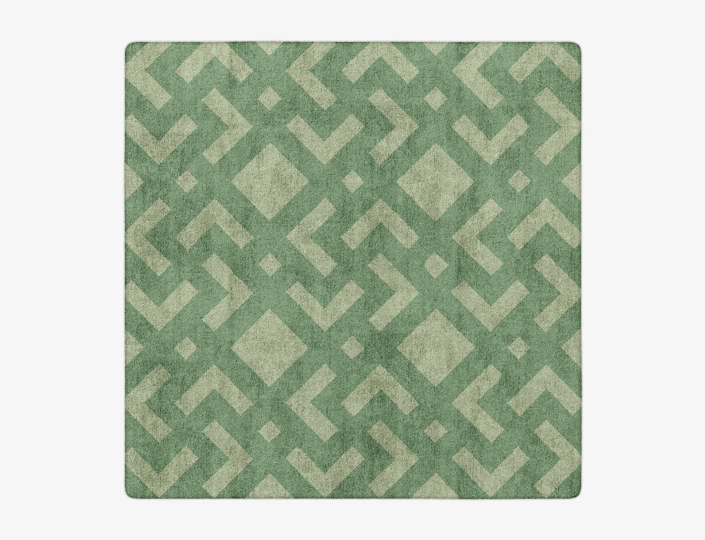 Lennox Modern Geometrics Square Hand Tufted Bamboo Silk Custom Rug by Rug Artisan
