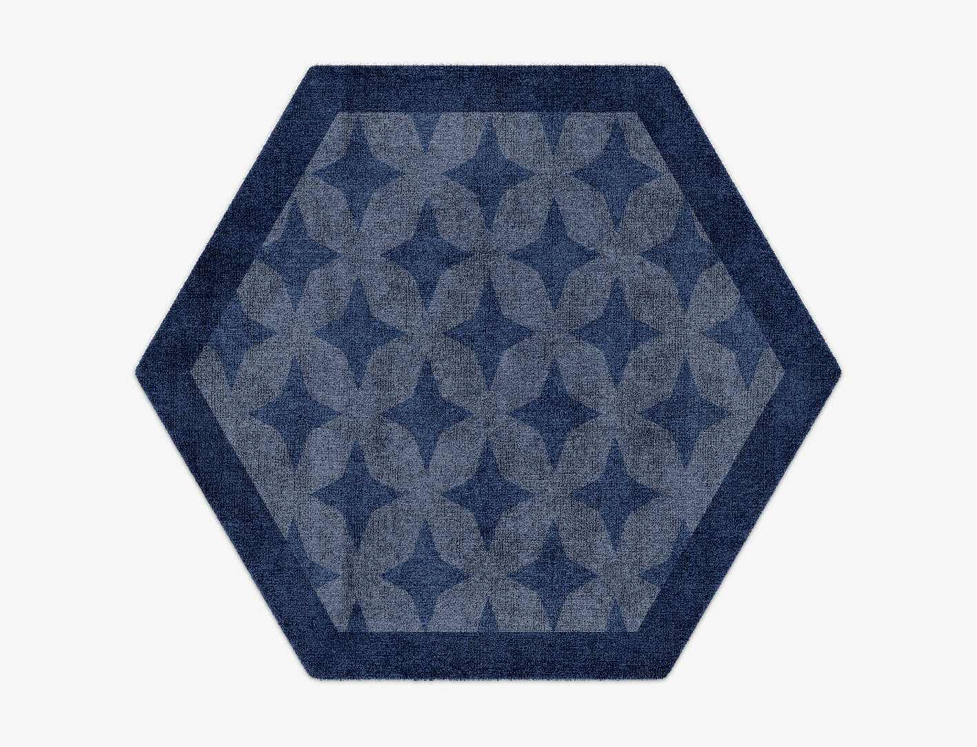 Leo Geometric Hexagon Hand Knotted Bamboo Silk Custom Rug by Rug Artisan