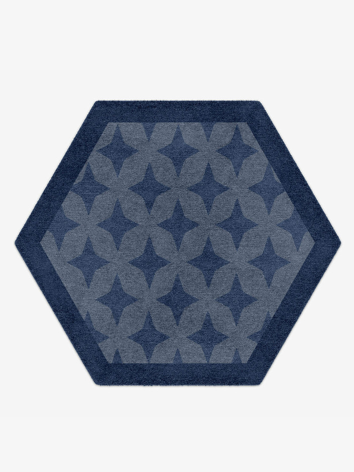 Leo Geometric Hexagon Hand Knotted Tibetan Wool Custom Rug by Rug Artisan