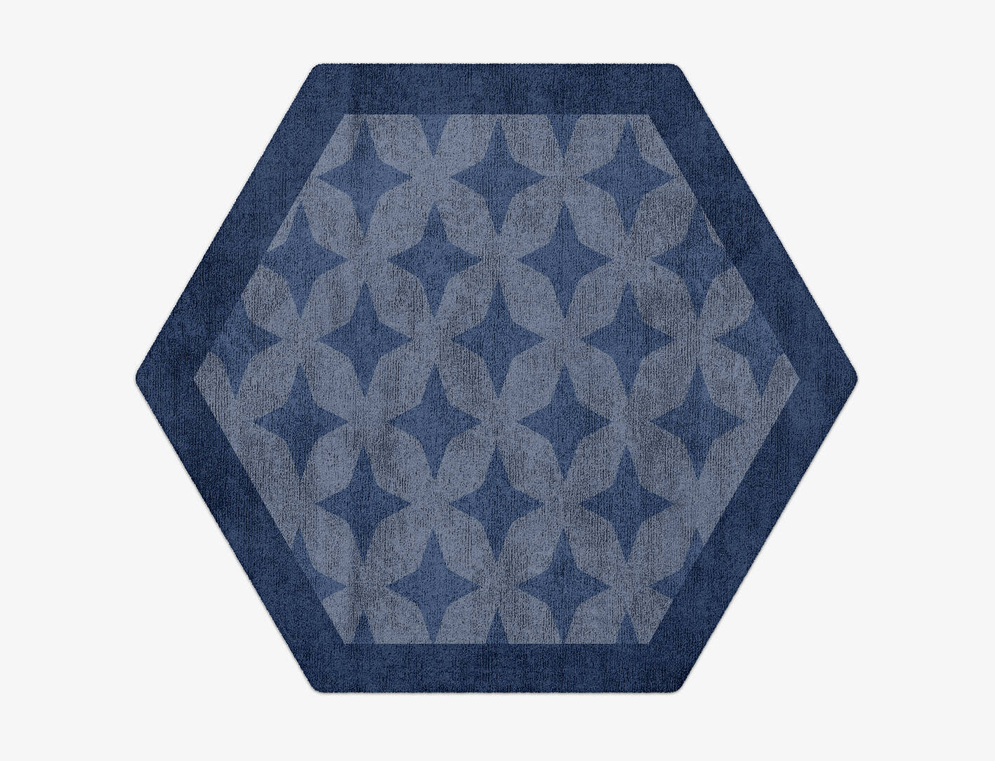 Leo Geometric Hexagon Hand Tufted Bamboo Silk Custom Rug by Rug Artisan