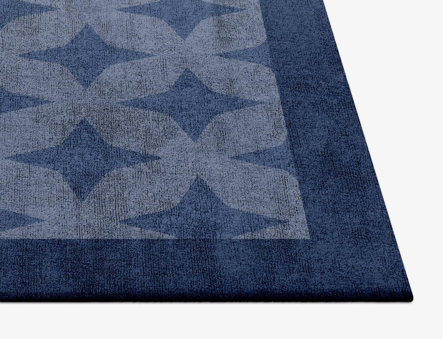 Leo Geometric Square Hand Tufted Bamboo Silk Custom Rug by Rug Artisan