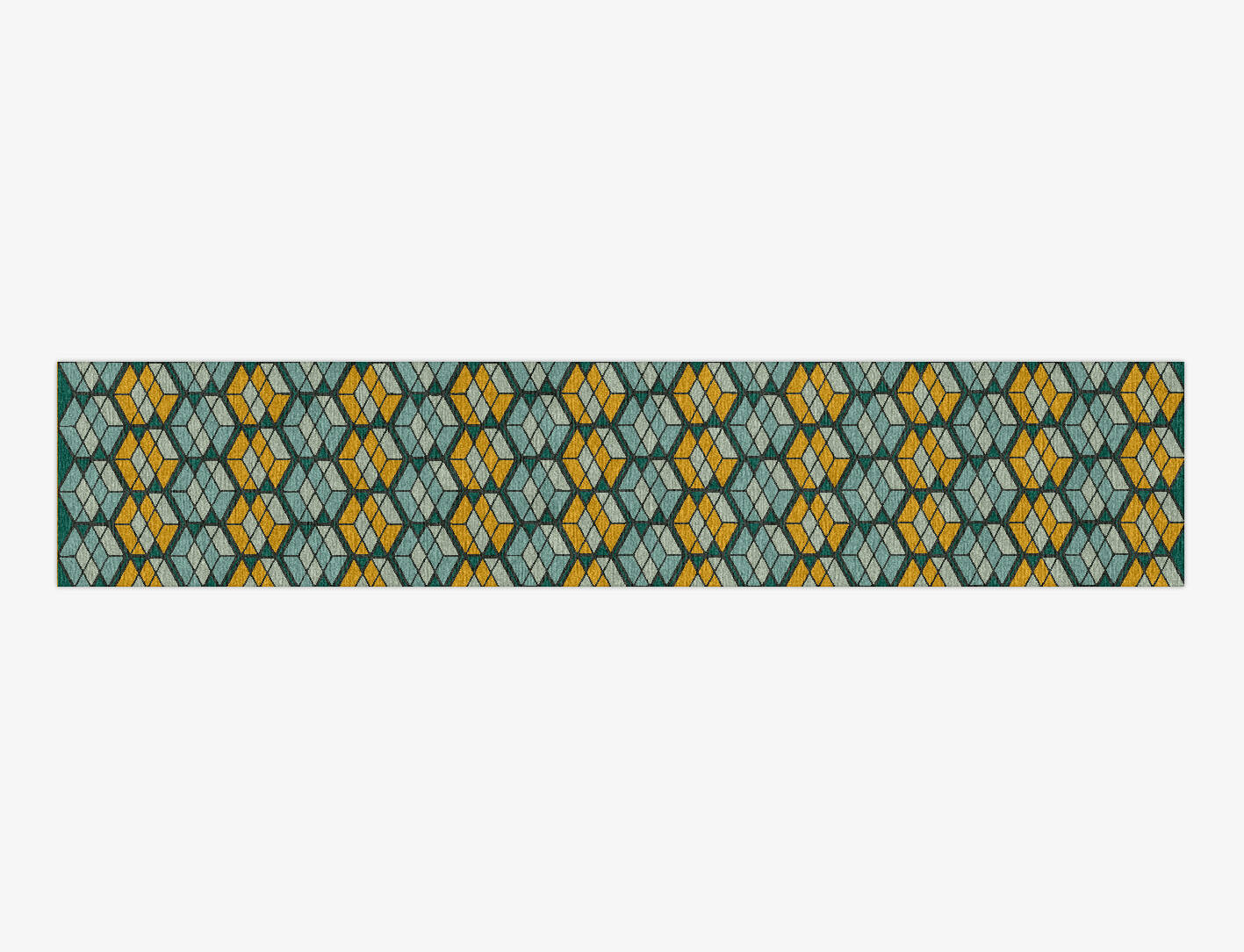 Levels Modern Geometrics Runner Hand Knotted Tibetan Wool Custom Rug by Rug Artisan