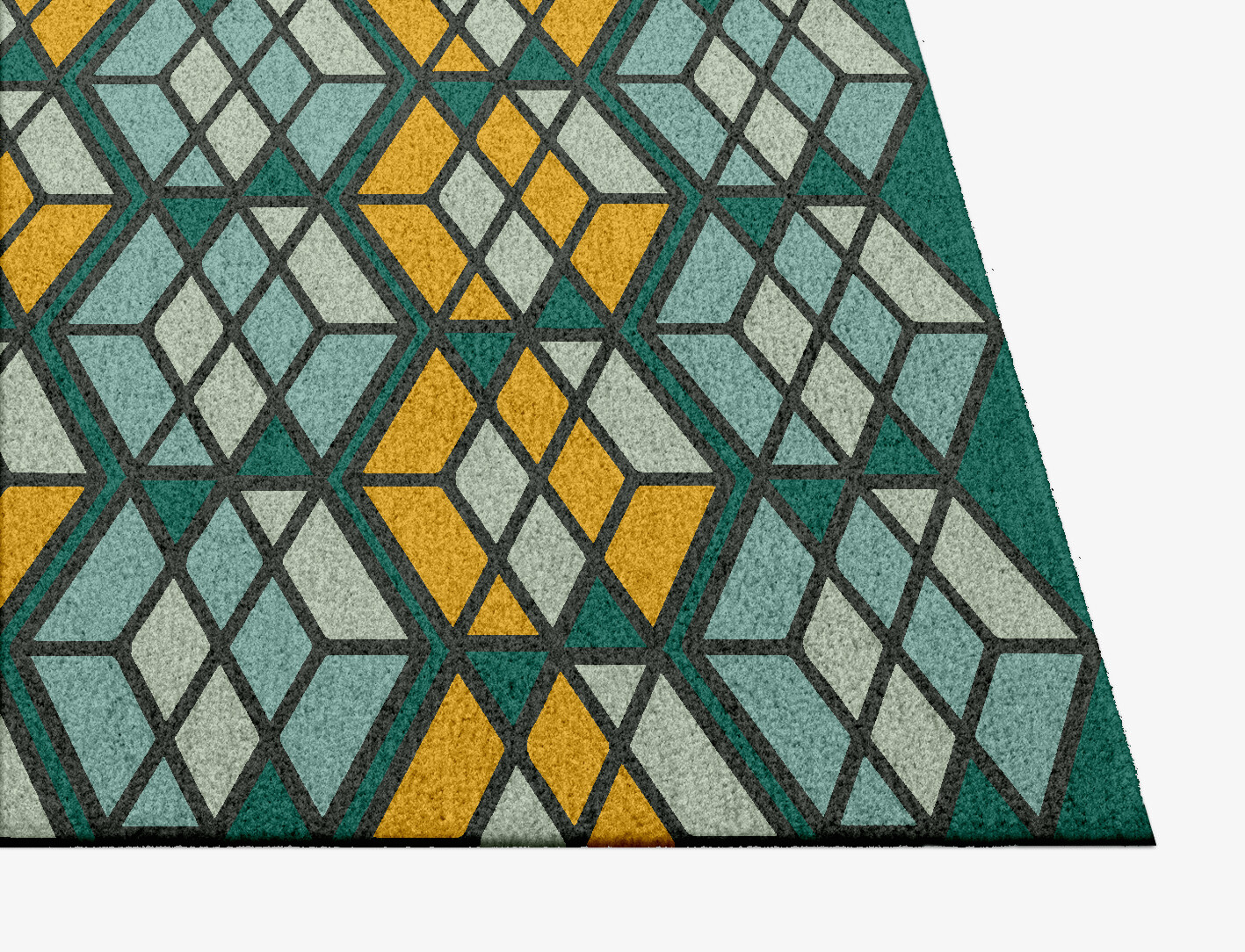 Levels Geometric Square Hand Knotted Tibetan Wool Custom Rug by Rug Artisan