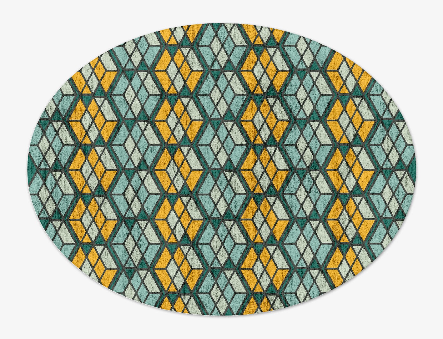 Levels Geometric Oval Hand Tufted Bamboo Silk Custom Rug by Rug Artisan
