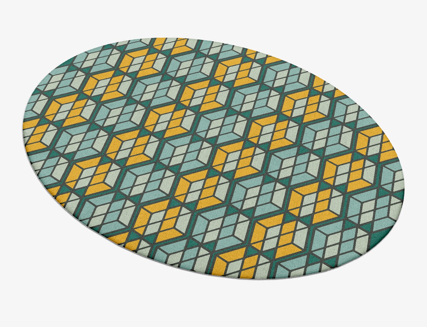 Levels Geometric Oval Hand Tufted Pure Wool Custom Rug by Rug Artisan