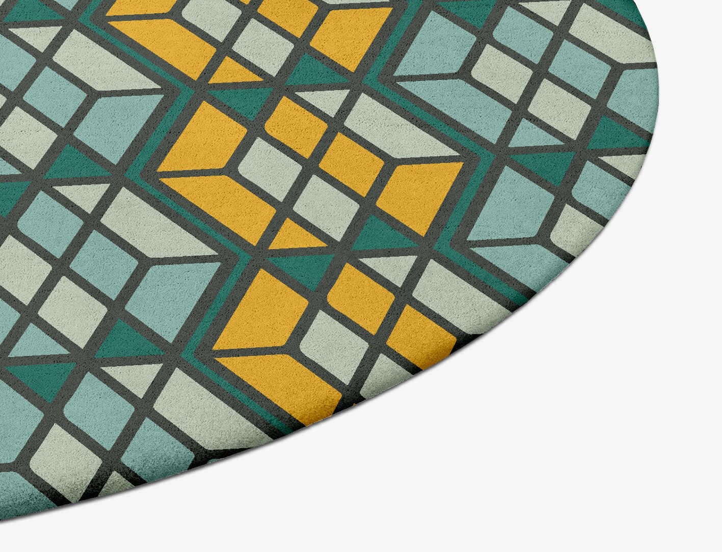 Levels Geometric Oval Hand Tufted Pure Wool Custom Rug by Rug Artisan