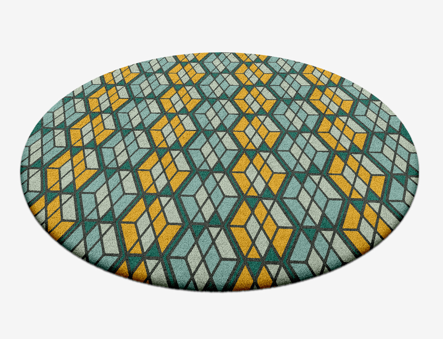 Levels Geometric Round Hand Tufted Pure Wool Custom Rug by Rug Artisan