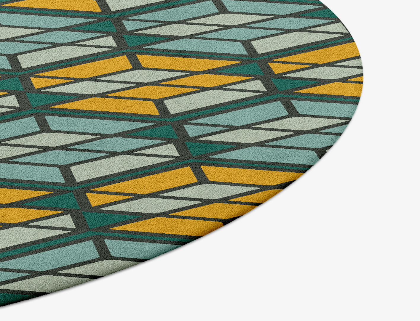 Levels Geometric Round Hand Tufted Pure Wool Custom Rug by Rug Artisan