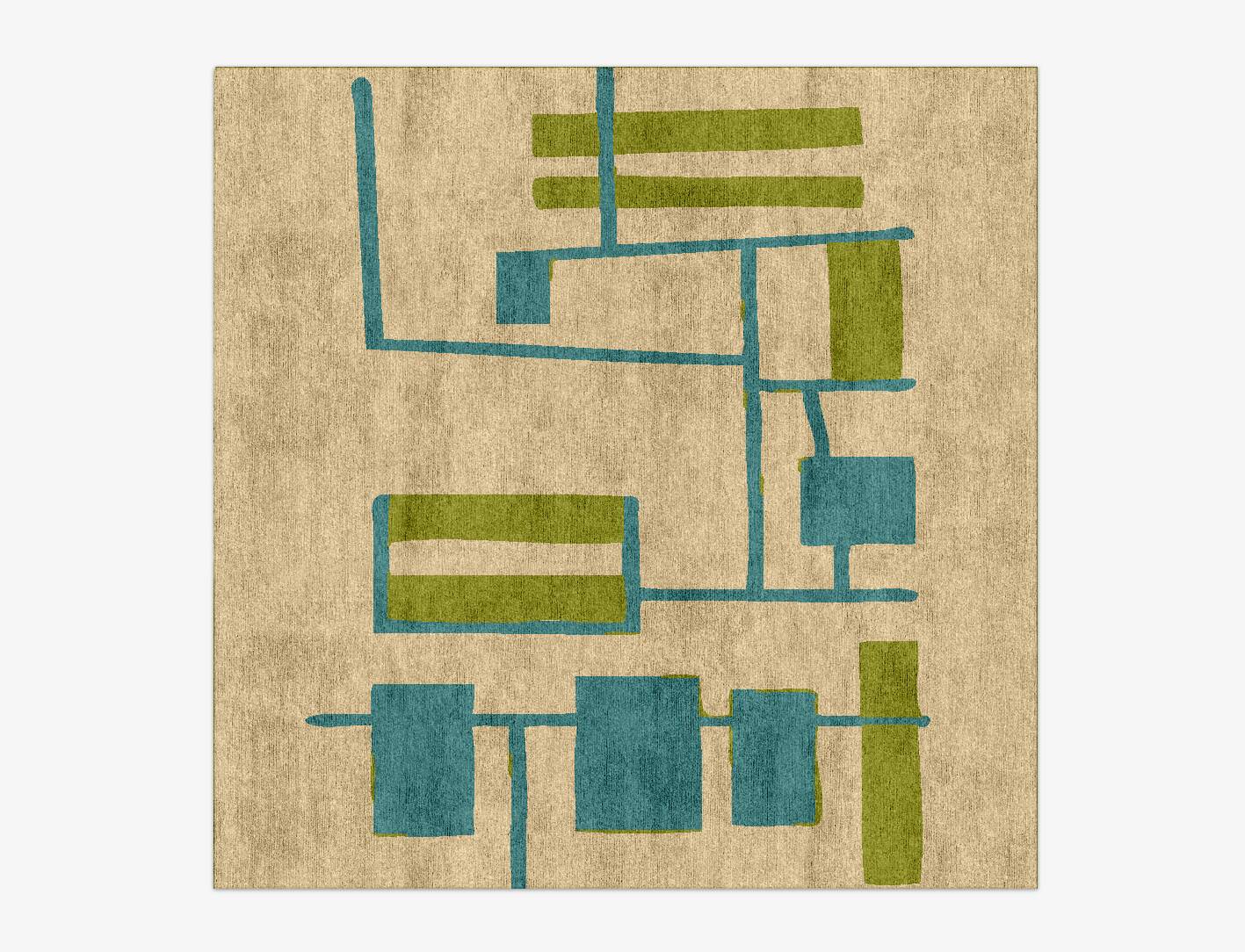 Libra Kids Square Hand Knotted Bamboo Silk Custom Rug by Rug Artisan
