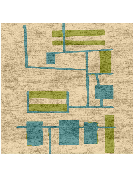 Libra Kids Square Hand Knotted Bamboo Silk Custom Rug by Rug Artisan