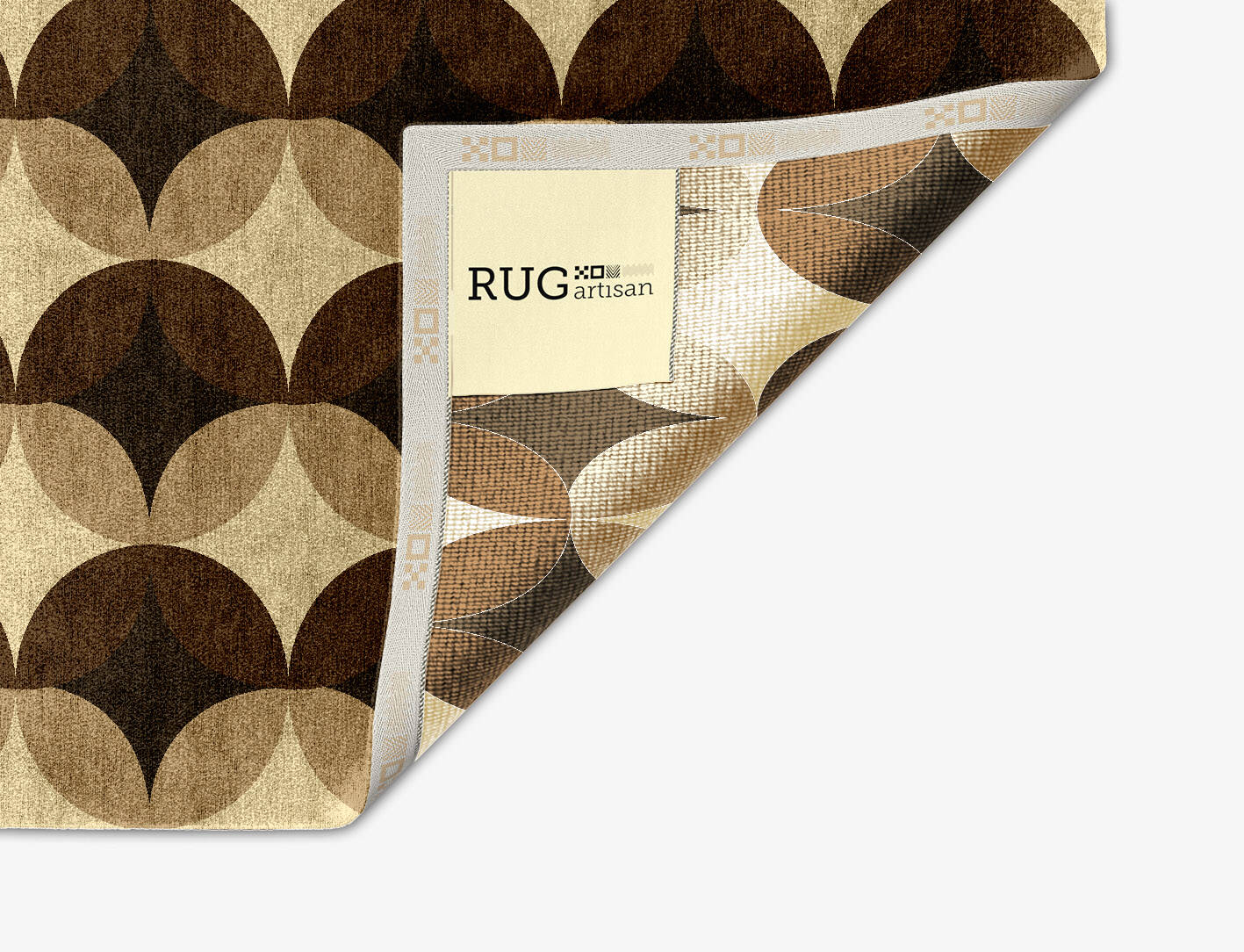 Light Shadows Modern Geometrics Arch Hand Knotted Bamboo Silk Custom Rug by Rug Artisan