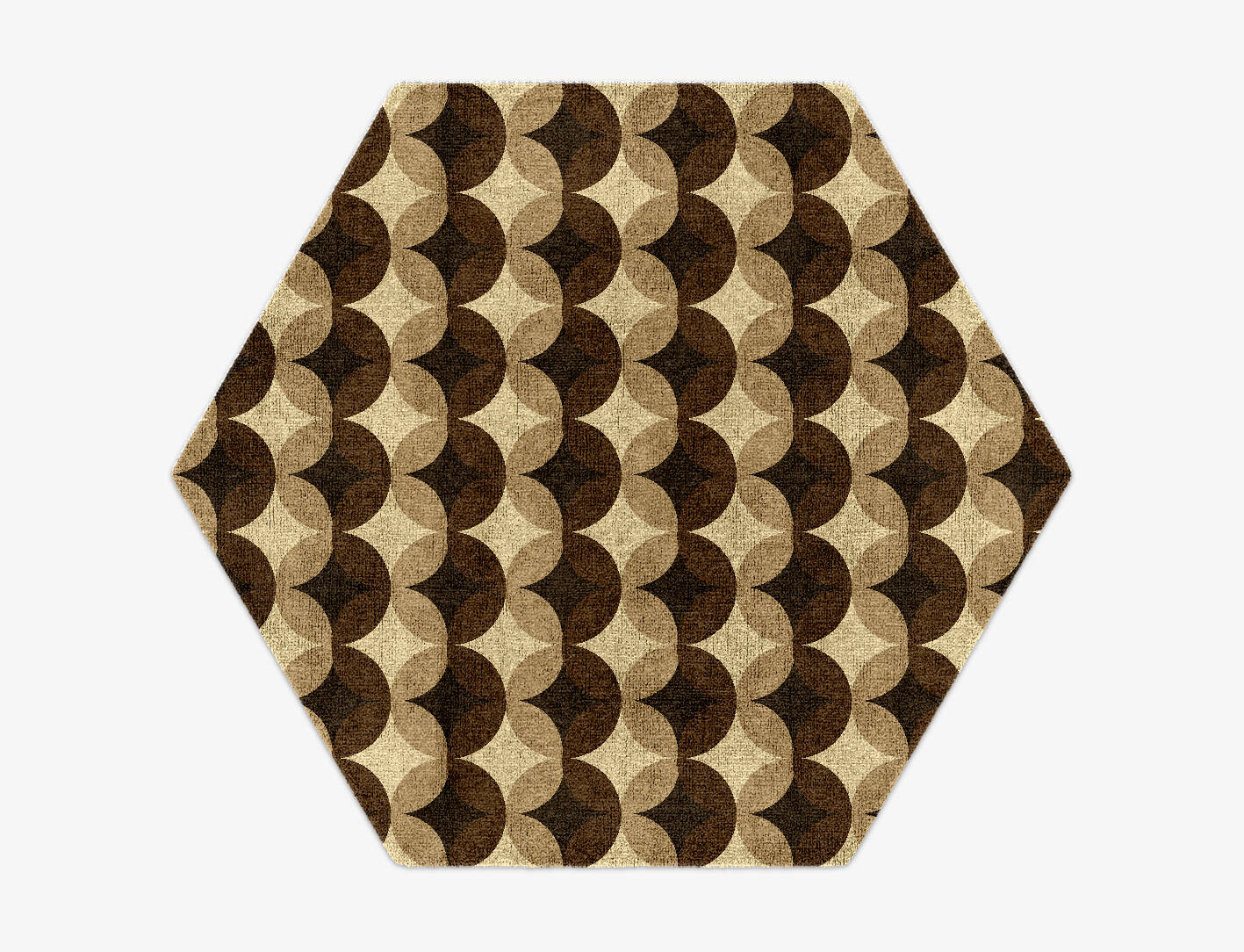 Light Shadows Modern Geometrics Hexagon Hand Knotted Bamboo Silk Custom Rug by Rug Artisan