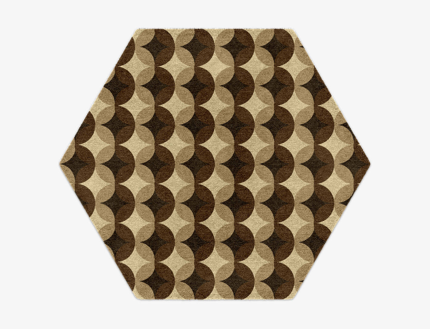 Light Shadows Modern Geometrics Hexagon Hand Knotted Tibetan Wool Custom Rug by Rug Artisan