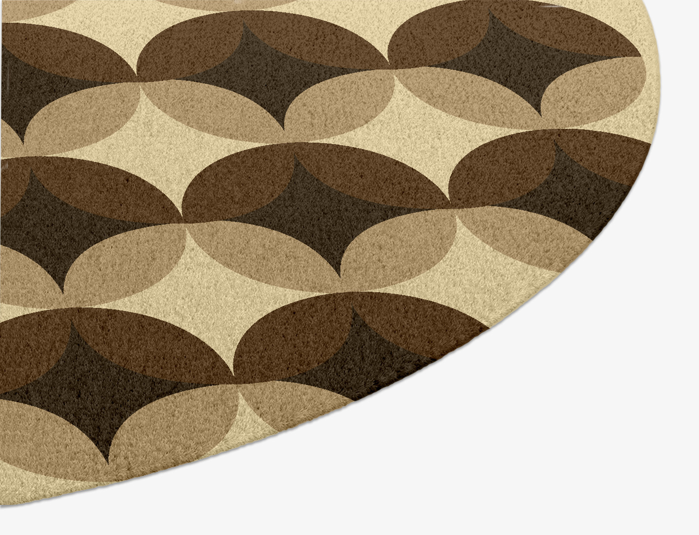 Light Shadows Geometric Oval Hand Knotted Tibetan Wool Custom Rug by Rug Artisan