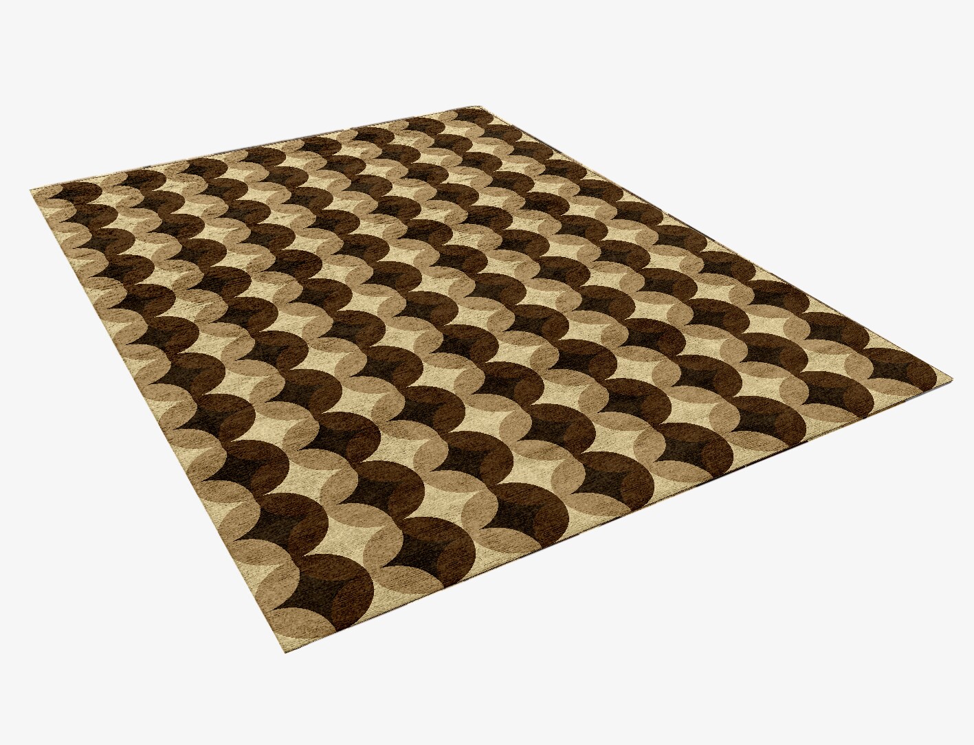 Light Shadows Geometric Rectangle Hand Knotted Bamboo Silk Custom Rug by Rug Artisan