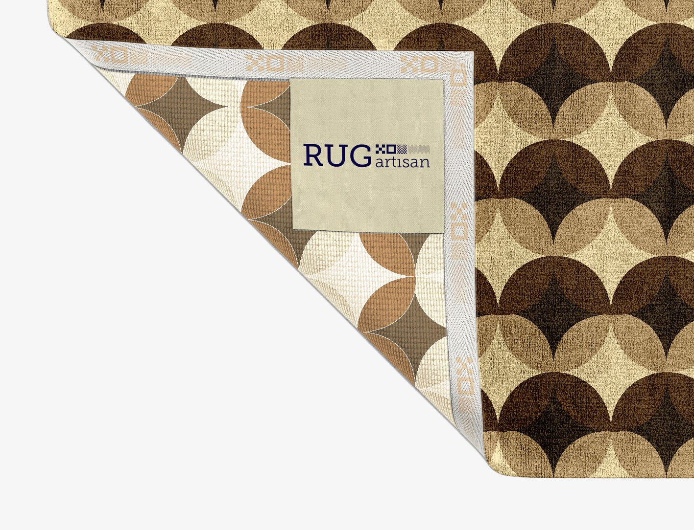 Light Shadows Geometric Rectangle Hand Knotted Bamboo Silk Custom Rug by Rug Artisan