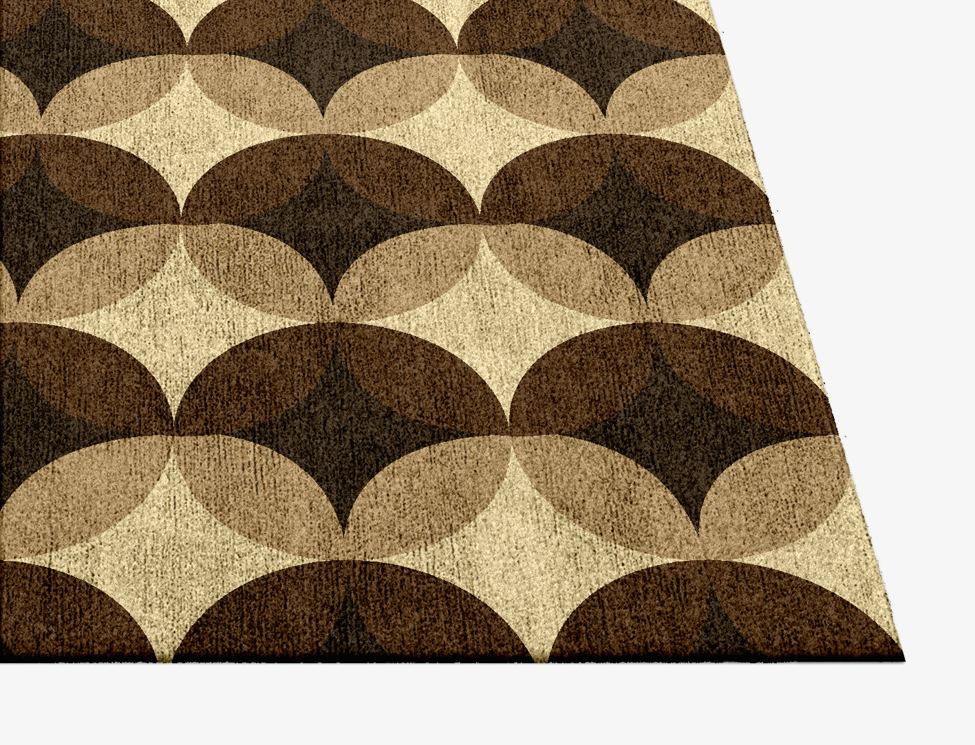 Light Shadows Geometric Square Hand Knotted Bamboo Silk Custom Rug by Rug Artisan