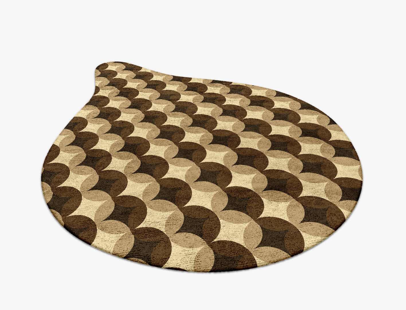 Light Shadows Modern Geometrics Drop Hand Tufted Bamboo Silk Custom Rug by Rug Artisan