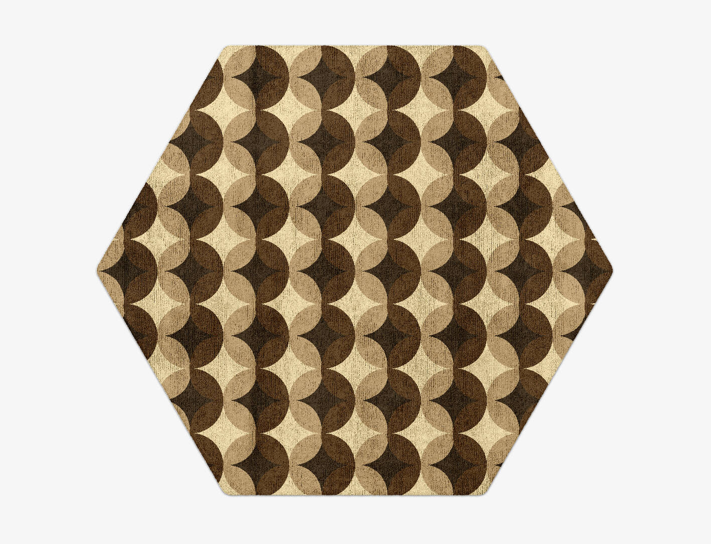 Light Shadows Modern Geometrics Hexagon Hand Tufted Bamboo Silk Custom Rug by Rug Artisan