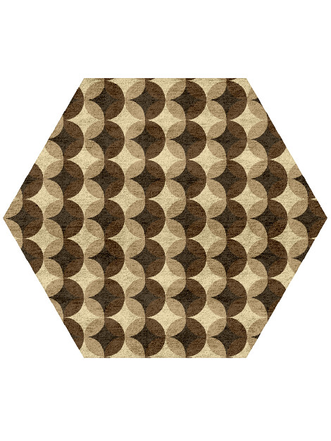 Light Shadows Modern Geometrics Hexagon Hand Tufted Bamboo Silk Custom Rug by Rug Artisan