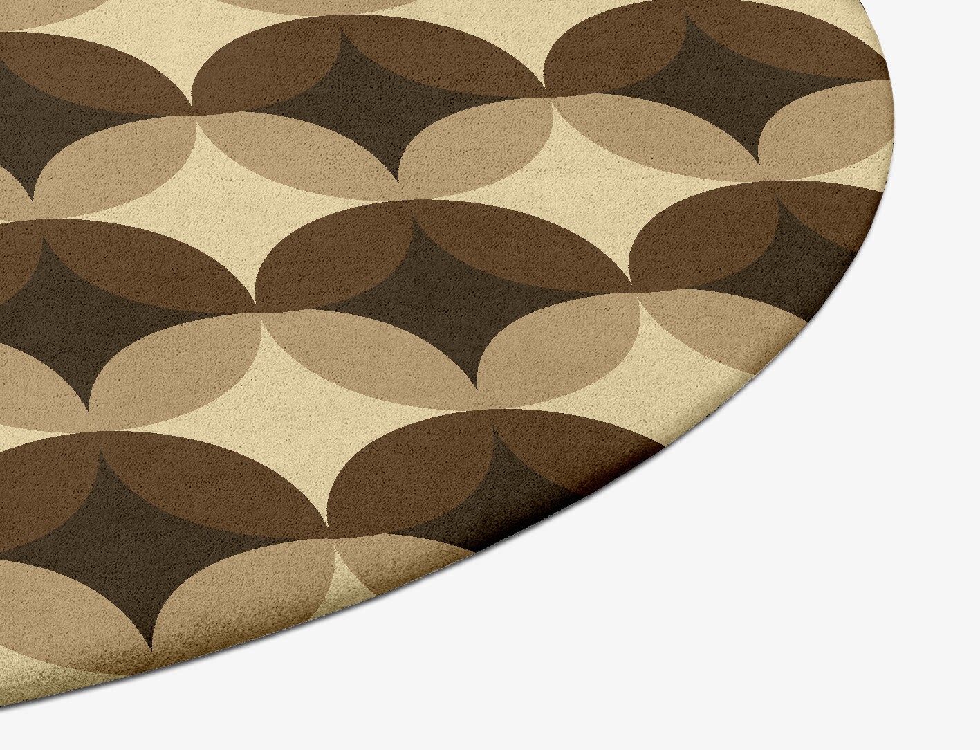 Light Shadows Geometric Oval Hand Tufted Pure Wool Custom Rug by Rug Artisan